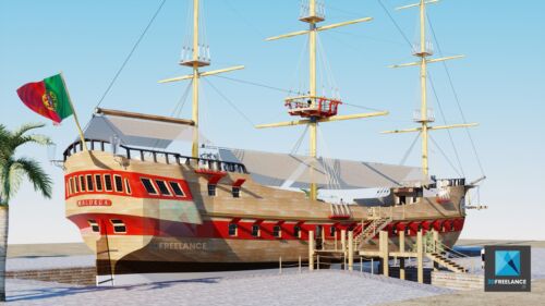 rendu 3d bateau