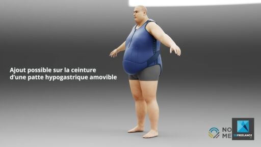 rendu 3d médical produit ceinture - Novatex