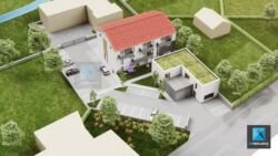vue aérienne 3d résidence Auvergne-Rhône-Alpes Isère