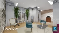 design 3d showroom cartier