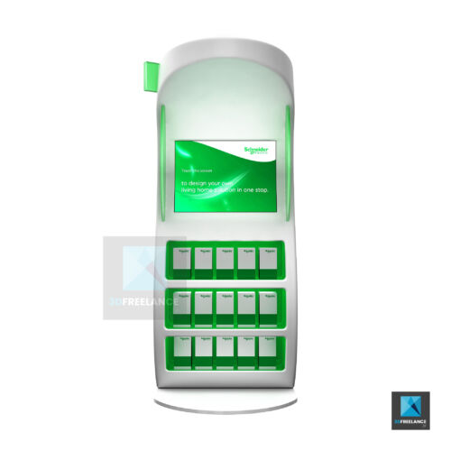 image 3d meuble display rayon Schneider electric