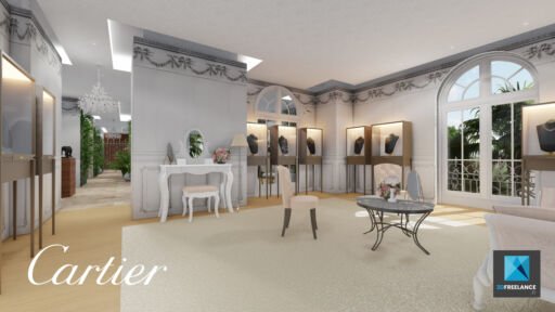image 3d showroom cartier
