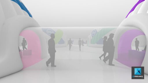 maquette 3d pour évènementiel events dell