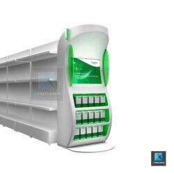 maquette 3d meuble display rayon schneider - modélisation 3D
