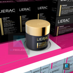 modélisation 3d flacon crème cosmétique packaging produit lierac