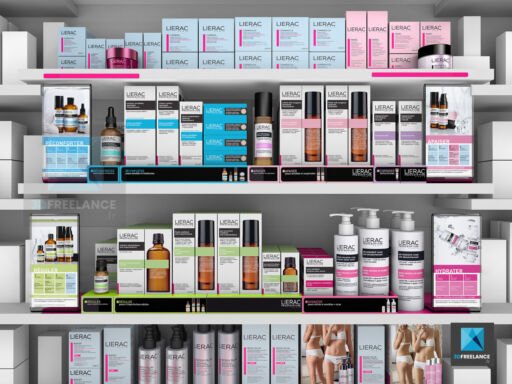 modélisation 3d linéaire rayon rayonnage Lierac