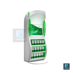 modélisation 3d meuble display rayon Schneider