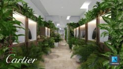 modélisation 3d showroom cartier