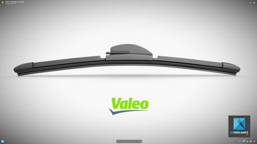 modélisation 3d essuie-glace valeo