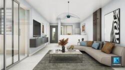 perspective 3d Guyane séjour immobilier prix tarif devis