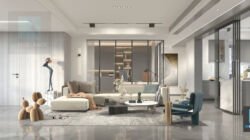 perspective 3d séjour Dubaï