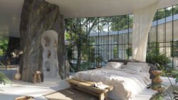 perspective rendu 3d chambre d’hôtel modélisation 3d