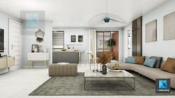 rendu 3d Guyane séjour immobilier