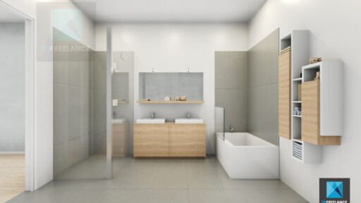 rendu 3d modélisation salle de bain Québec canada