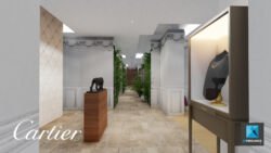rendu 3d showroom cartier