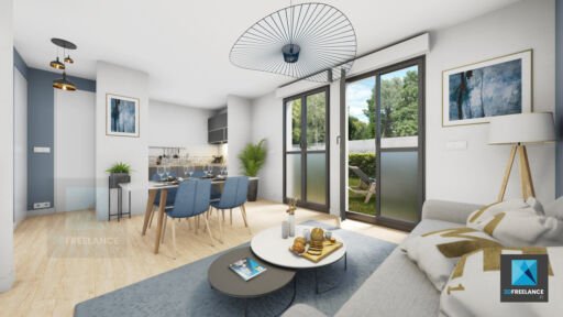 perspective 3d appartement région parisienne freelance