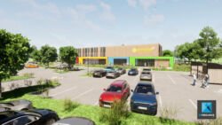 modélisation 3d centre commercial