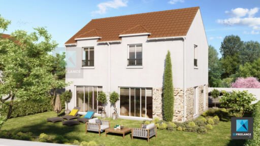 perspective 3d rendu immobilier maison Yvelines