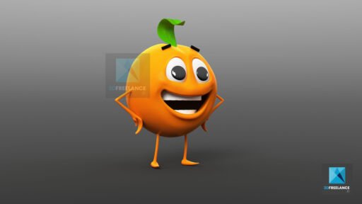 image 3d orange fruit illustration 3d