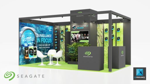 modélisation 3d stand - Seagate