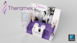 modélisation 3d mini-stand médical theramex
