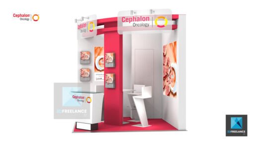 modélisation 3d stand modulaire médical cephalon oncology