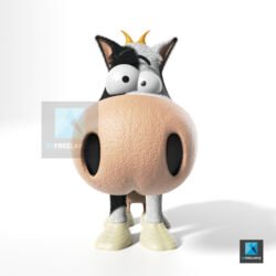 personnage 3d vache animal 3d cartoon modélisation