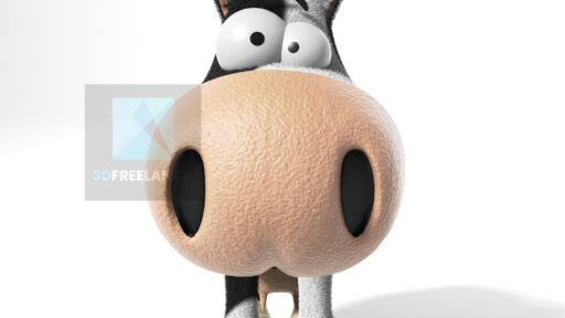 personnage 3d vache animal 3d cartoon modélisation