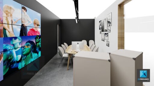 dessin 3d stand luxe