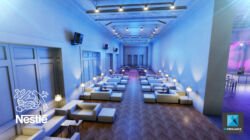 dessin plan 3d diner de gala évènementiel Nestlé