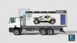 illustration 3d camion d'assistance