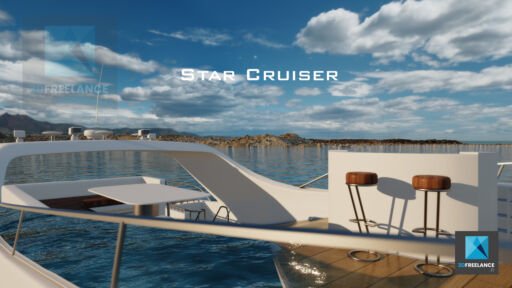 illustration 3d bateau yacht