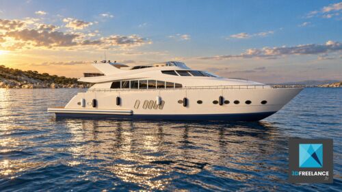 image 3d bateau yacht
