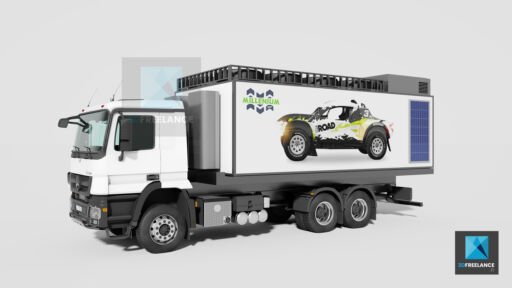 modélisation 3d camion d'assistance