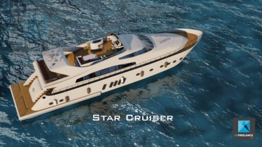 modélisation 3d bateau yacht
