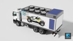 perspective 3d camion d'assistance