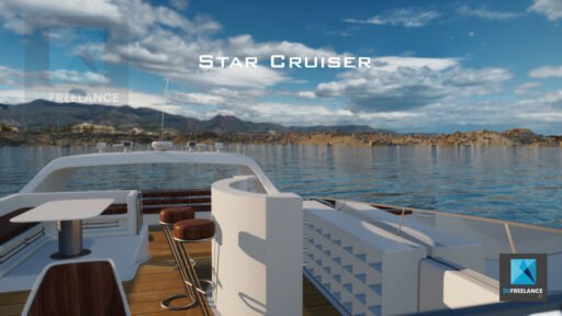 perspective 3d bateau yacht