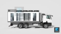 plan 3d camion d'assistance