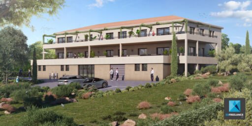 plan 3d résidence bâtiment Provence-Alpes-Côte d’Azur freelance
