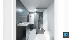 rendu 3d intérieur camion d'assistance