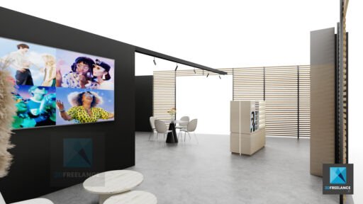 visualisation 3d stand luxe