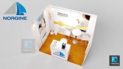 conception mini stand modulaire médical Norgine