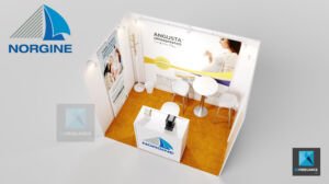 conception mini stand modulaire médical Norgine