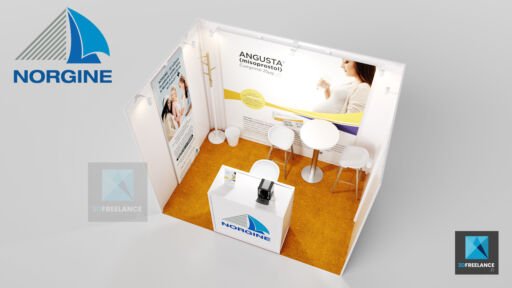 conception mini stand modulaire médical Norgine