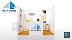 design mini stand modulaire médical Norgine
