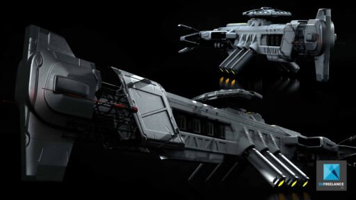 création 3d vaisseau spatial