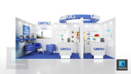 design stand médical santé laboratoire grifols