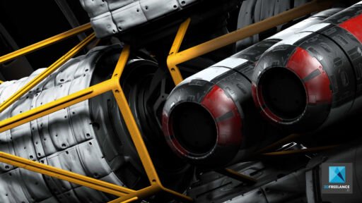 graphisme 3d vaisseau spatial