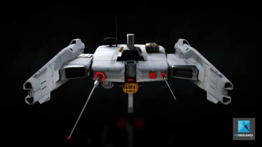 infographie 3d vaisseau spatial