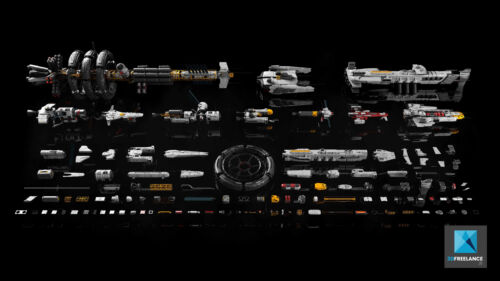 infographie 3d vaisseaux spatiaux